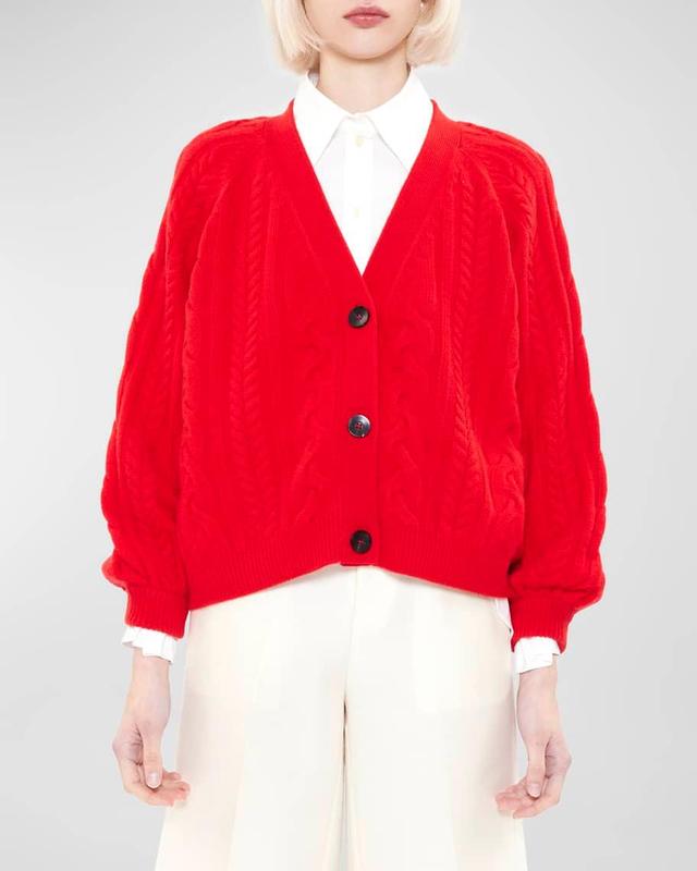 Pimlico Cashmere Cable-Knit Cardigan Product Image