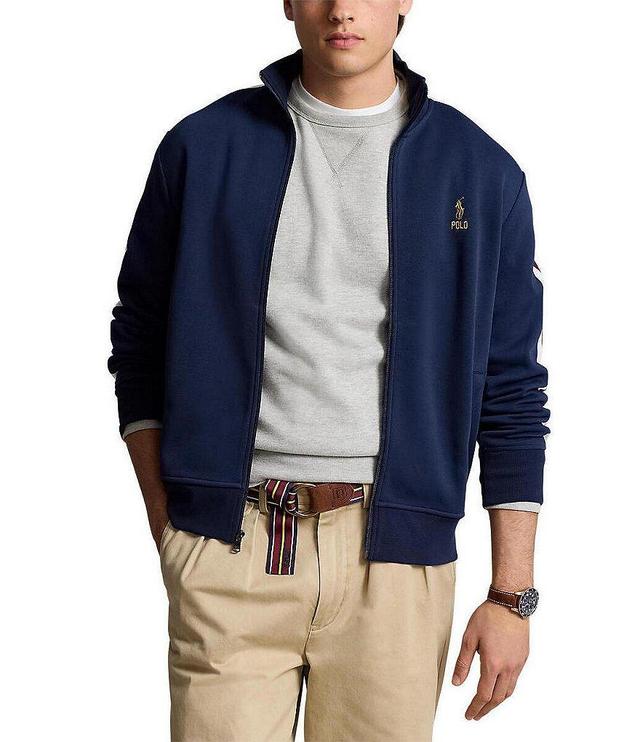 Polo Ralph Lauren Long Sleeve Double Knit Mesh Baseball Jacket Product Image