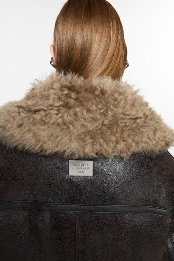 Leather shearling jacket Product Image