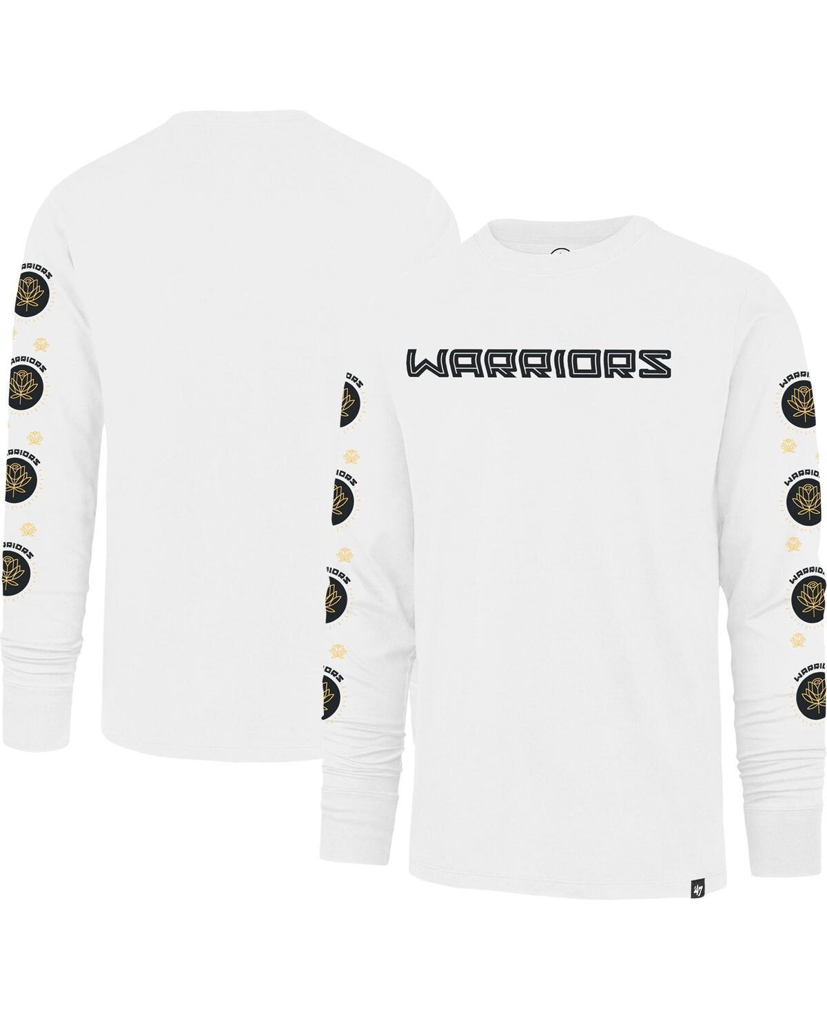 Mens 47 Brand White Golden State Warriors City Edition Downtown Franklin Long Sleeve T-shirt Product Image