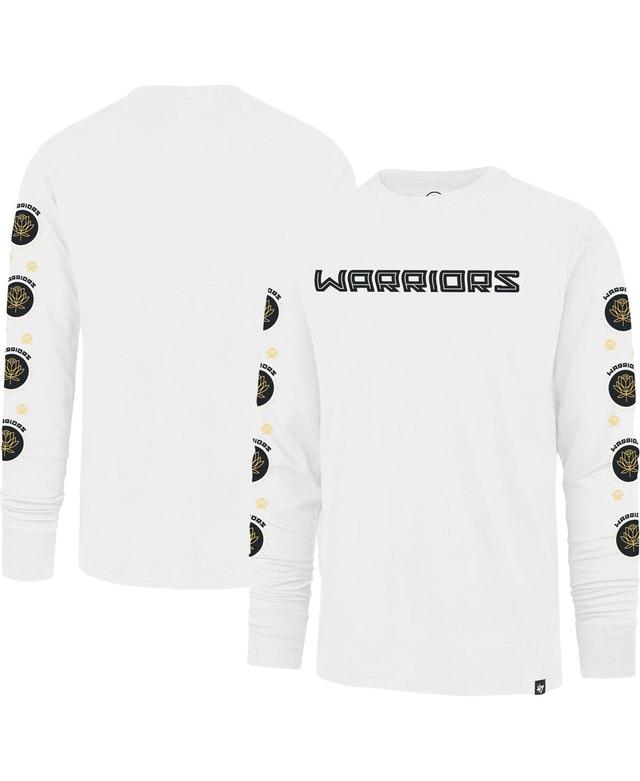 Mens 47 Brand White Golden State Warriors City Edition Downtown Franklin Long Sleeve T-shirt Product Image