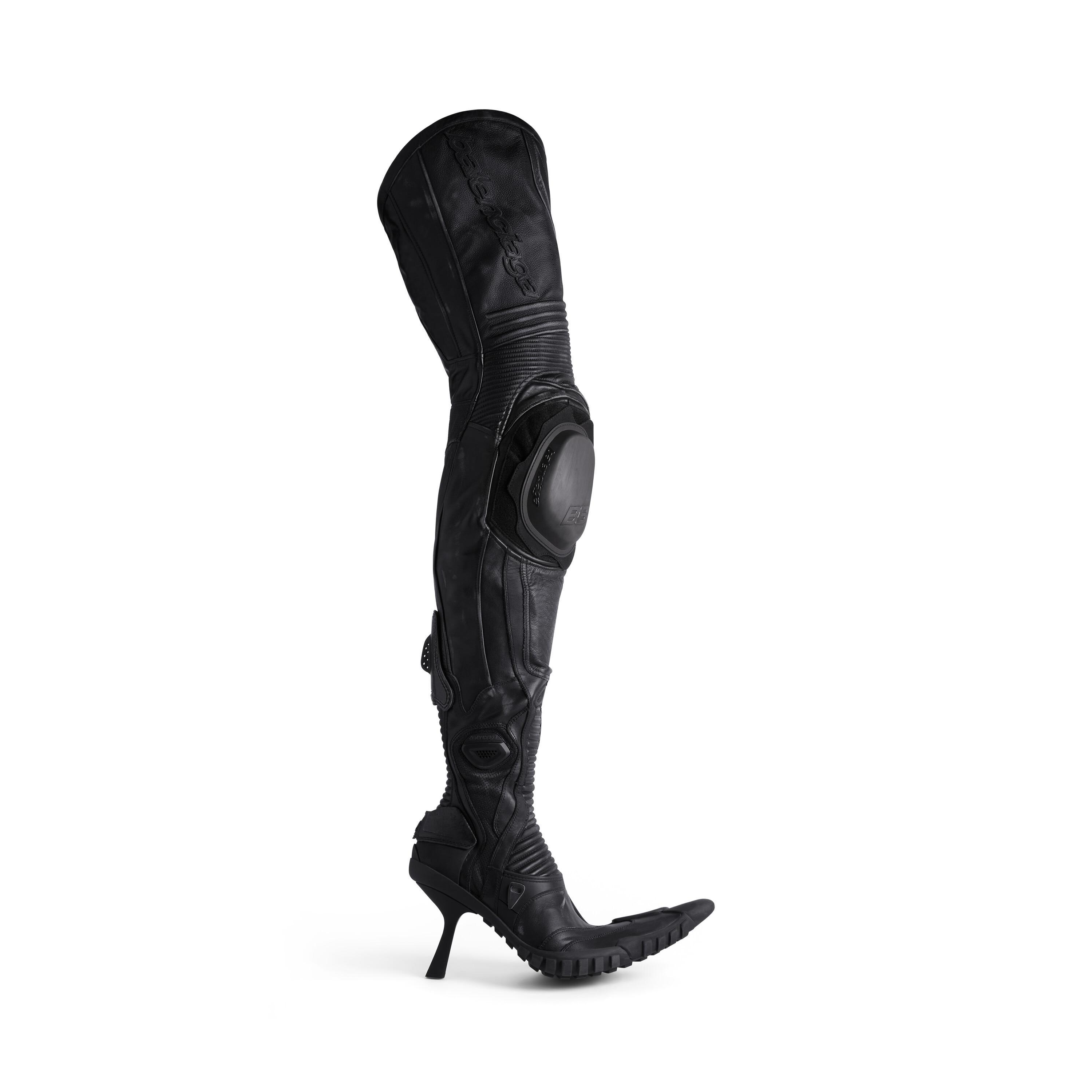 Women's Biker 90mm Over-the-knee Boot in Black Product Image