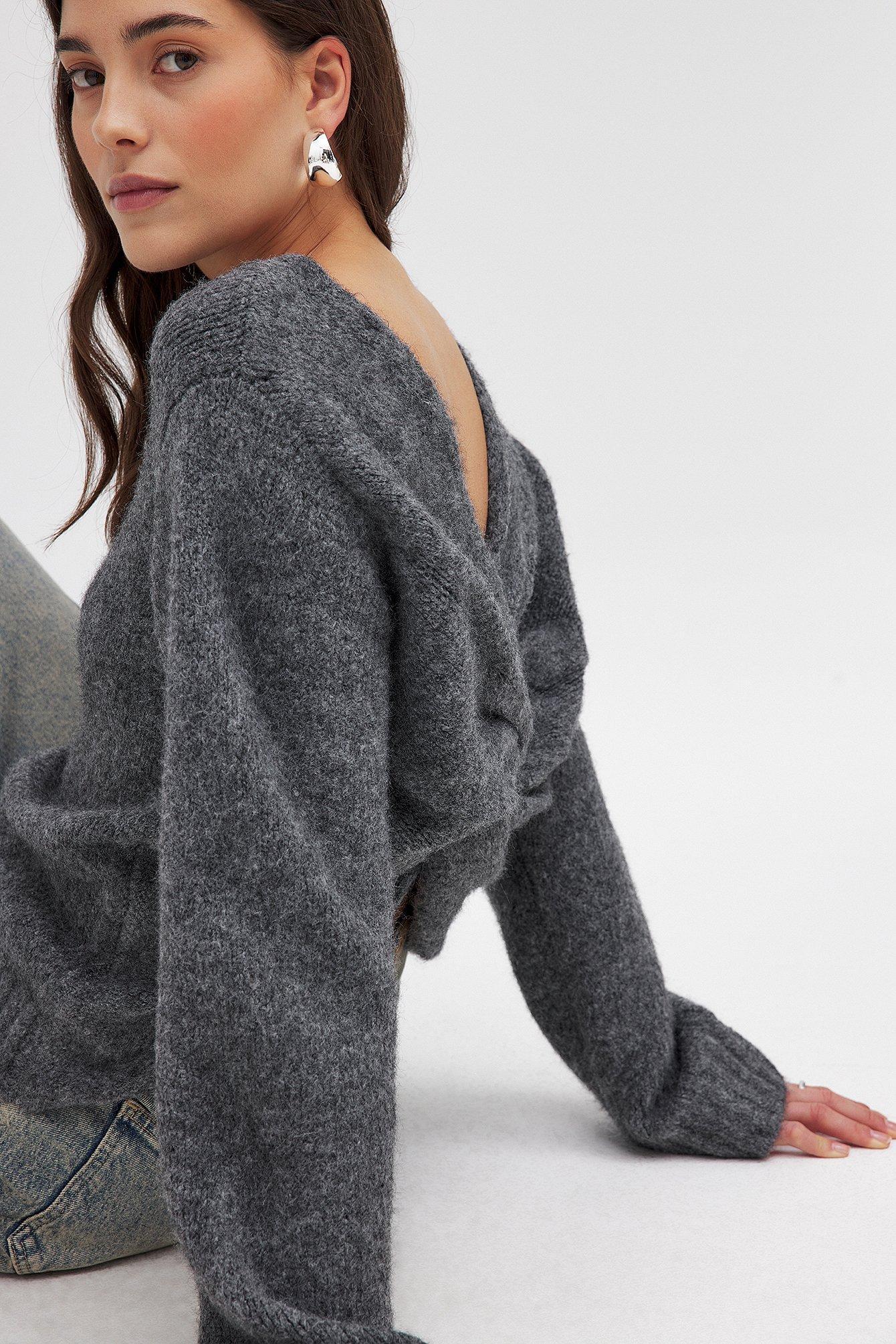 Knitted Back Detail Sweater Product Image