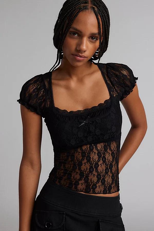 Kimchi Blue Malka Sheer Lace Top Womens at Urban Outfitters Product Image