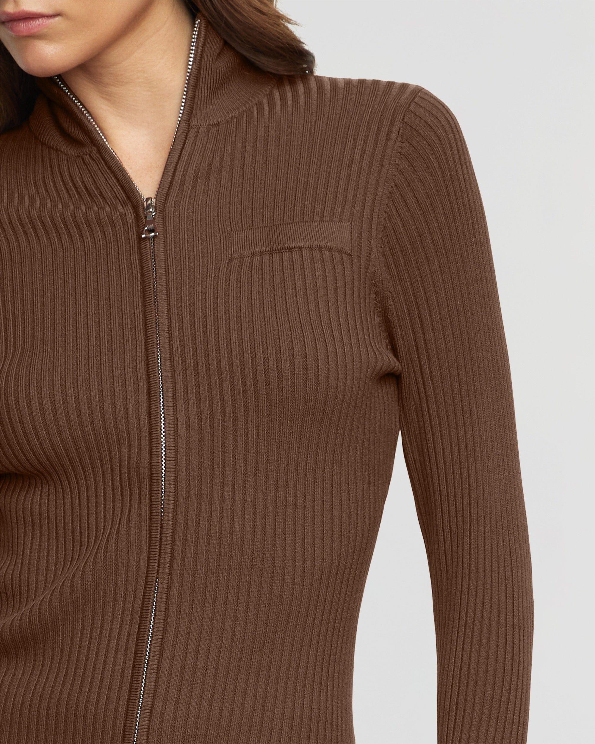 Kaine Ribbed Two-Way Zip Sweater Product Image