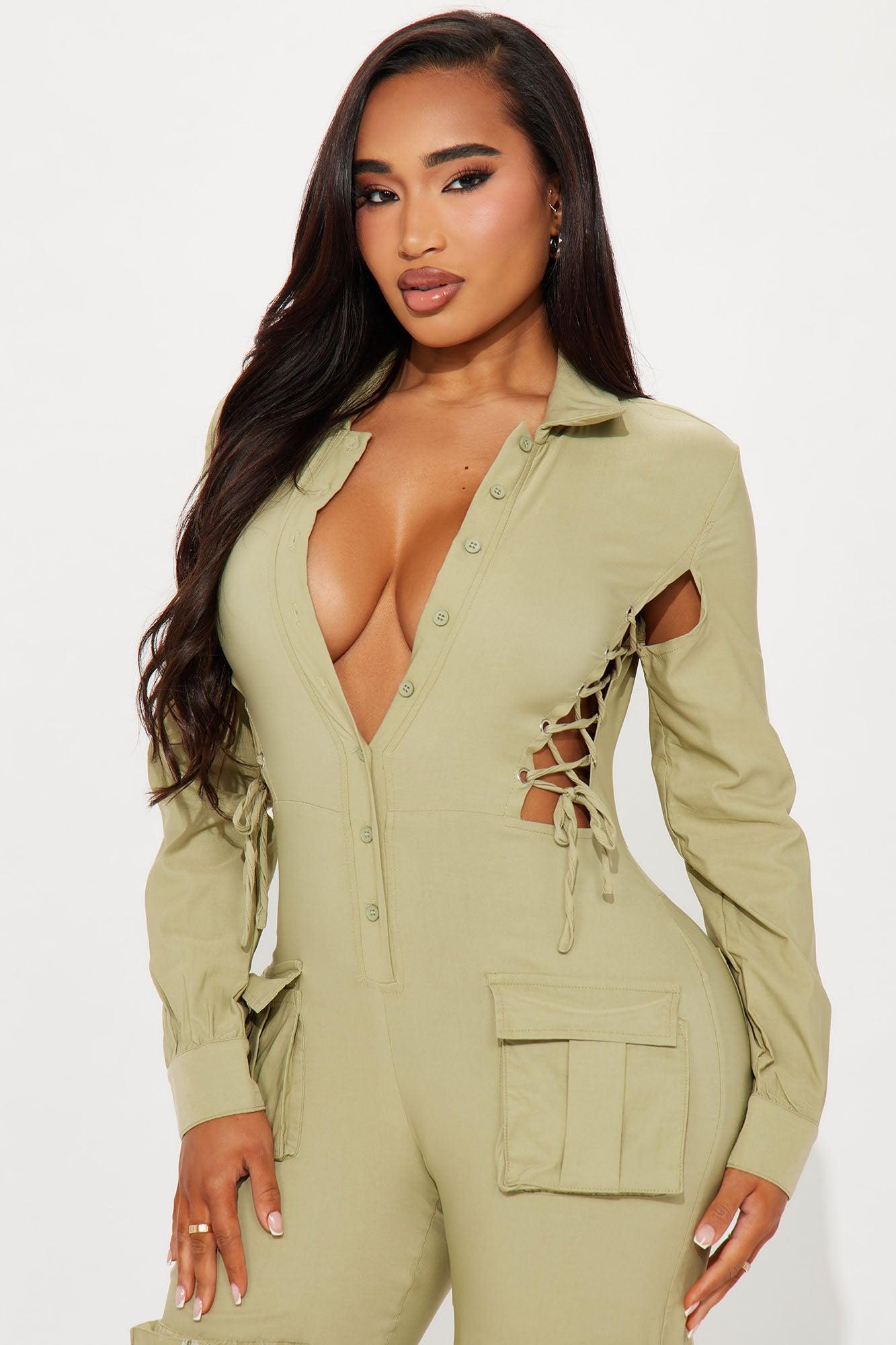 Everly Jumpsuit - Olive Product Image