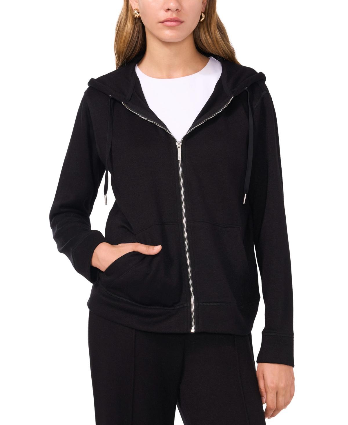 Vince Camuto Womens Knit Zip-Front Hoodie Product Image