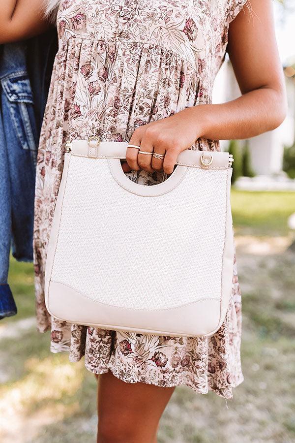 Park Ave Patio Woven Tote In Beige Product Image