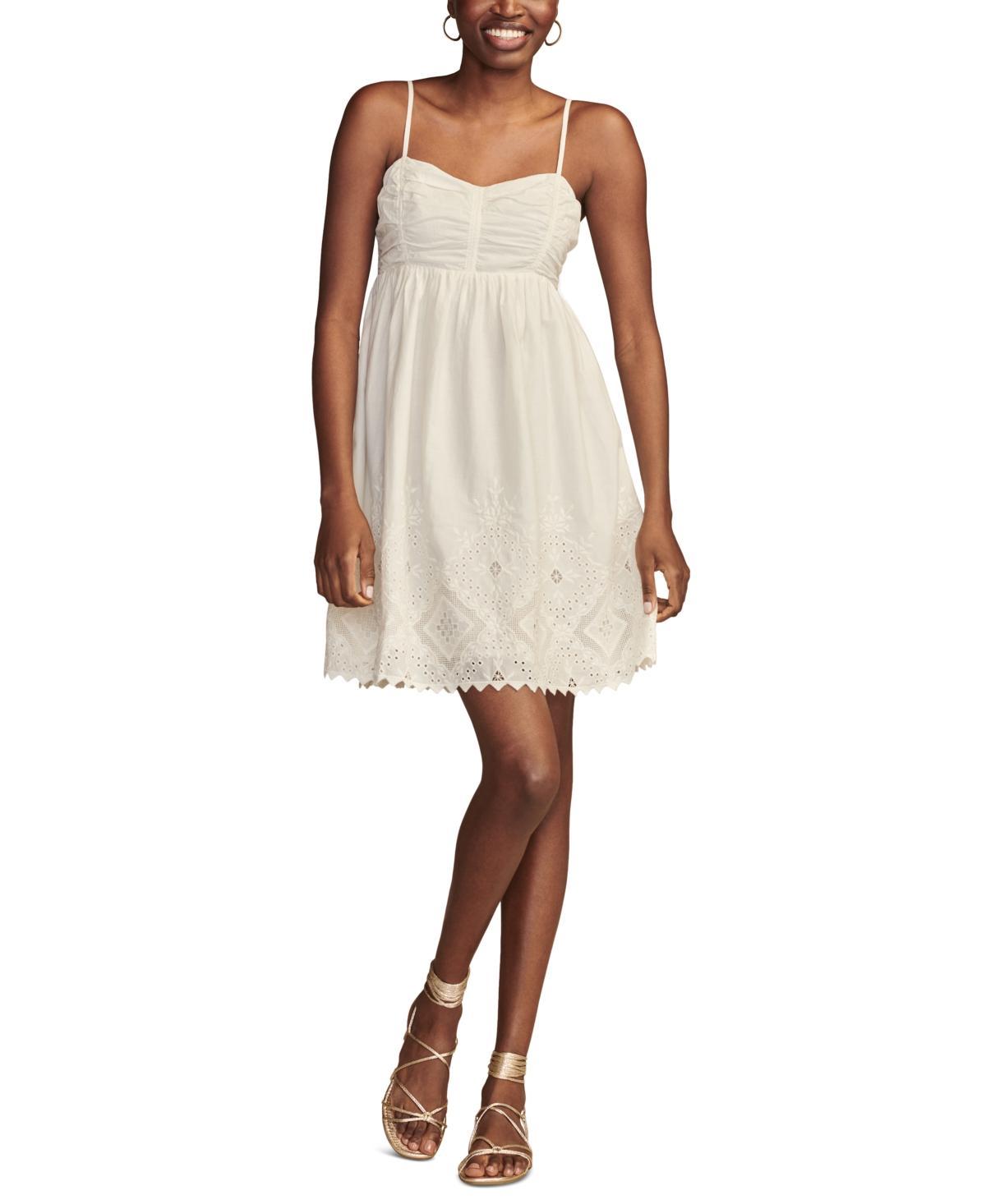 Lucky Brand Womens Poplin Cutout Mini Dress Product Image