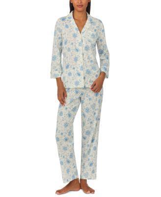 Lauren Ralph Lauren Womens 2-Pc. Floral 3/4-Sleeve Pajamas Set Product Image