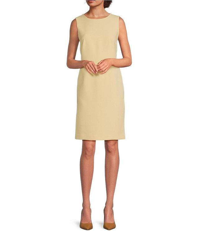 Anne Klein Stretch Round Neckline Sleeveless Coordinating Sheath Dress Product Image