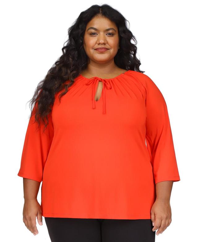 Michael Michael Kors Plus Size Keyhole Peasant Top Product Image