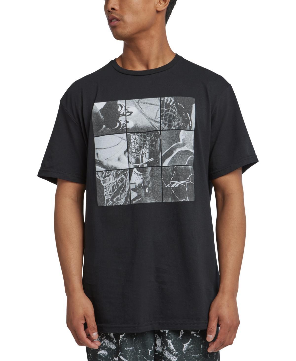 Reebok Mens Above The Rim Basketball Collage Graphic T-Shirt Product Image