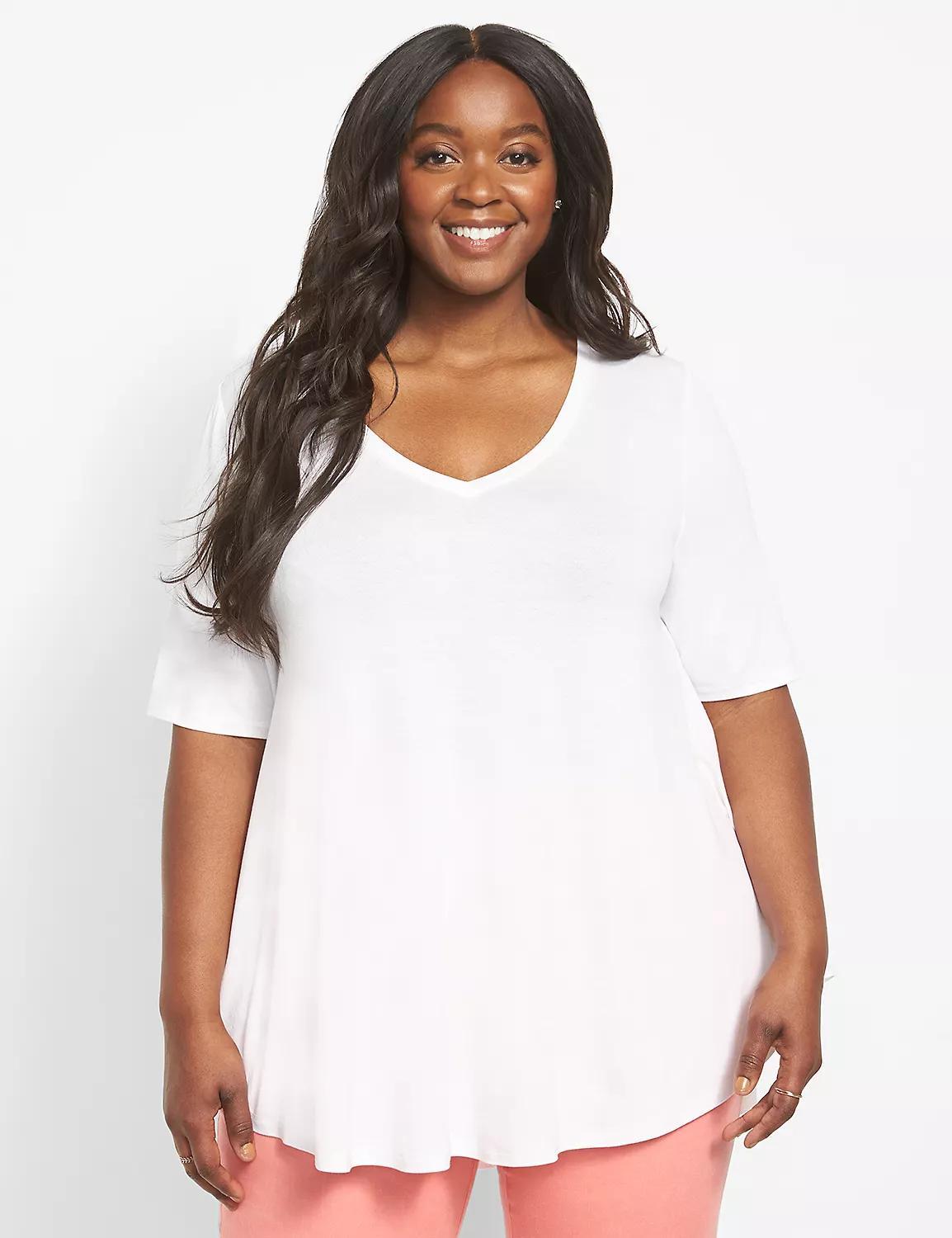 Swing Perfect Sleeve V-Neck Drapey Tunic Product Image