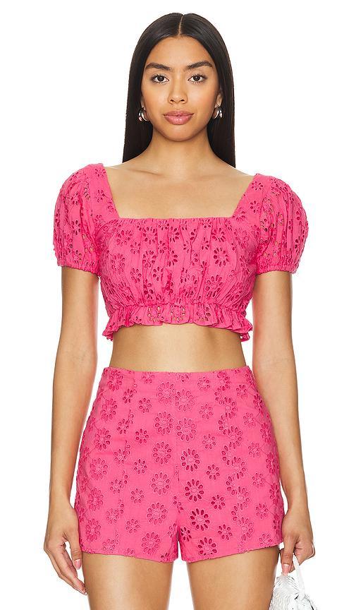 Lovers and Friends Leah Top in Hot Pink Product Image