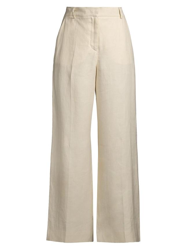 Womens Malizia Linen Wide-Leg Trousers Product Image