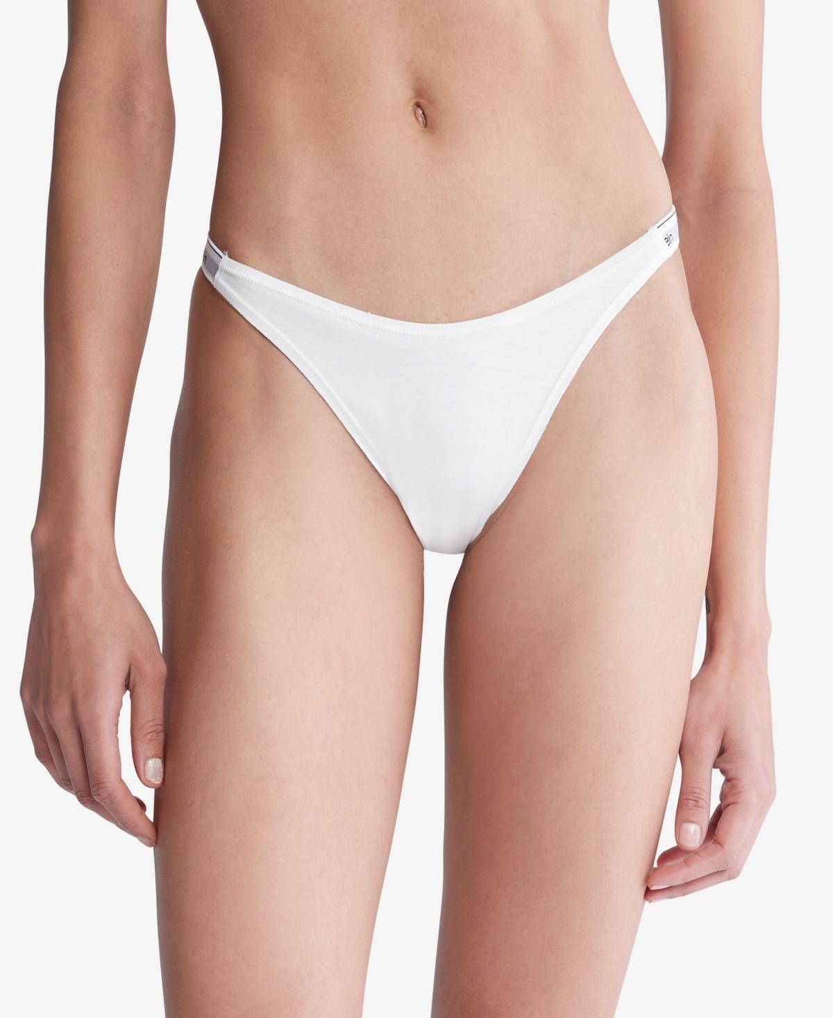 Calvin Klein Womens Modern Logo Dipped String Thong - Pink - S Product Image