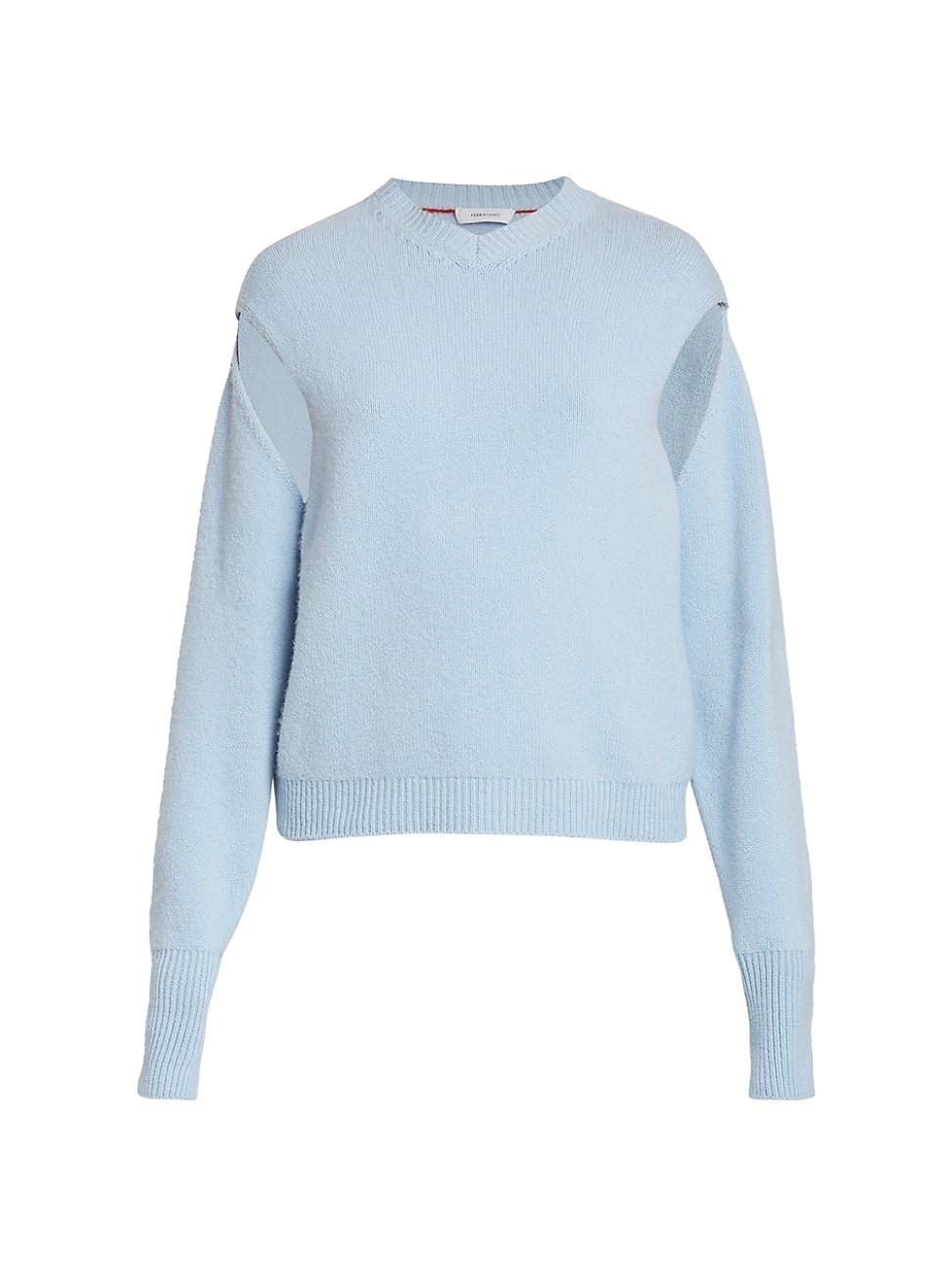 Womens Brushed Cashmere Cut-Out Sweatshirt Product Image