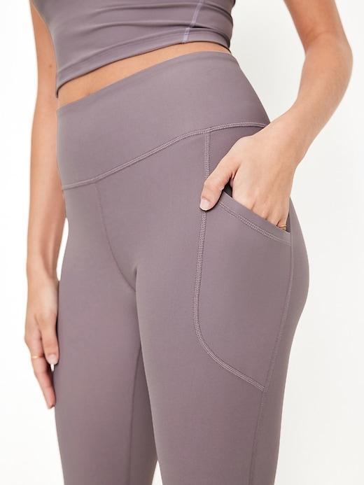 High-Waisted PowerSoft Ribbed Leggings Product Image