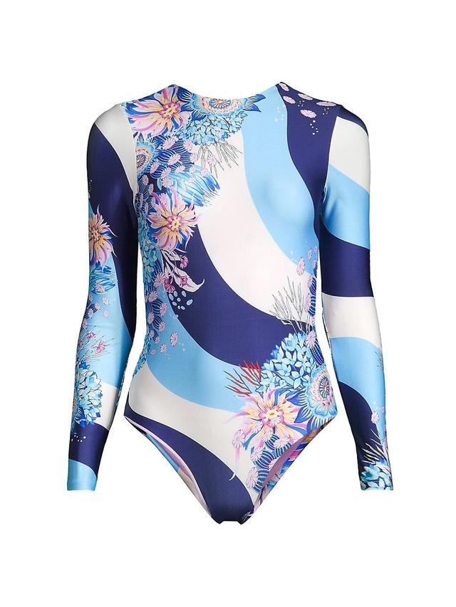 Womens Clara Boreal Floral One-Piece Swimsuit Product Image