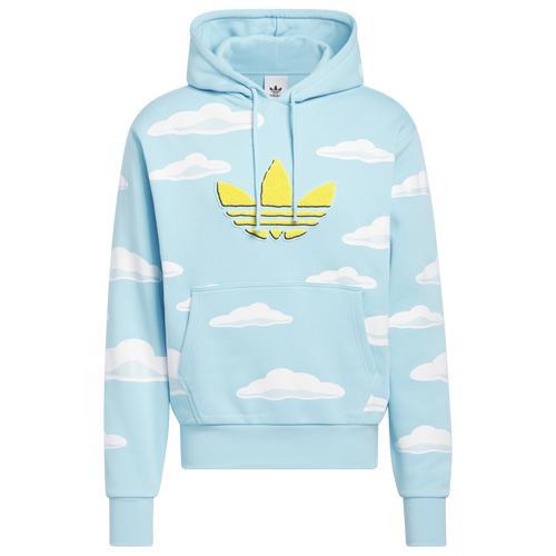 adidas Originals Mens adidas Originals Simpsons Cloud Hoodie - Mens White/Clear Sky Product Image