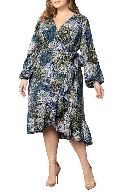 Julia Long Sleeve Wrap Dress - Plus Product Image