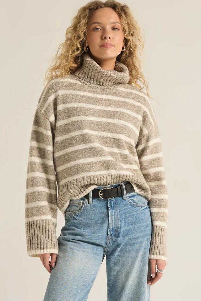 JOSEPHINE STRIPE TURTLENECK SWEATER Product Image