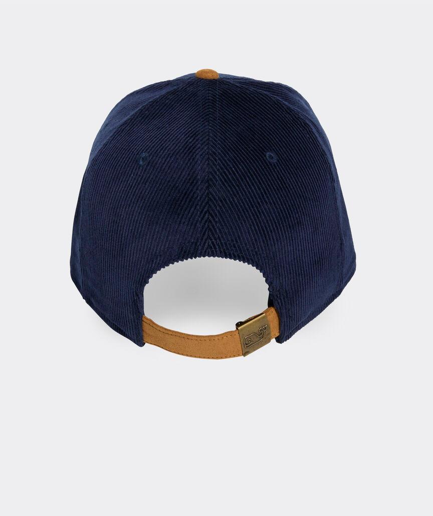 Corduroy & Suede Flat Brim V Patch Hat Product Image