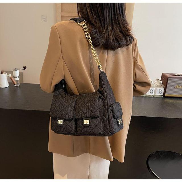 Chain Strap Quilted Multi-Pocket Crossbody Bag Product Image