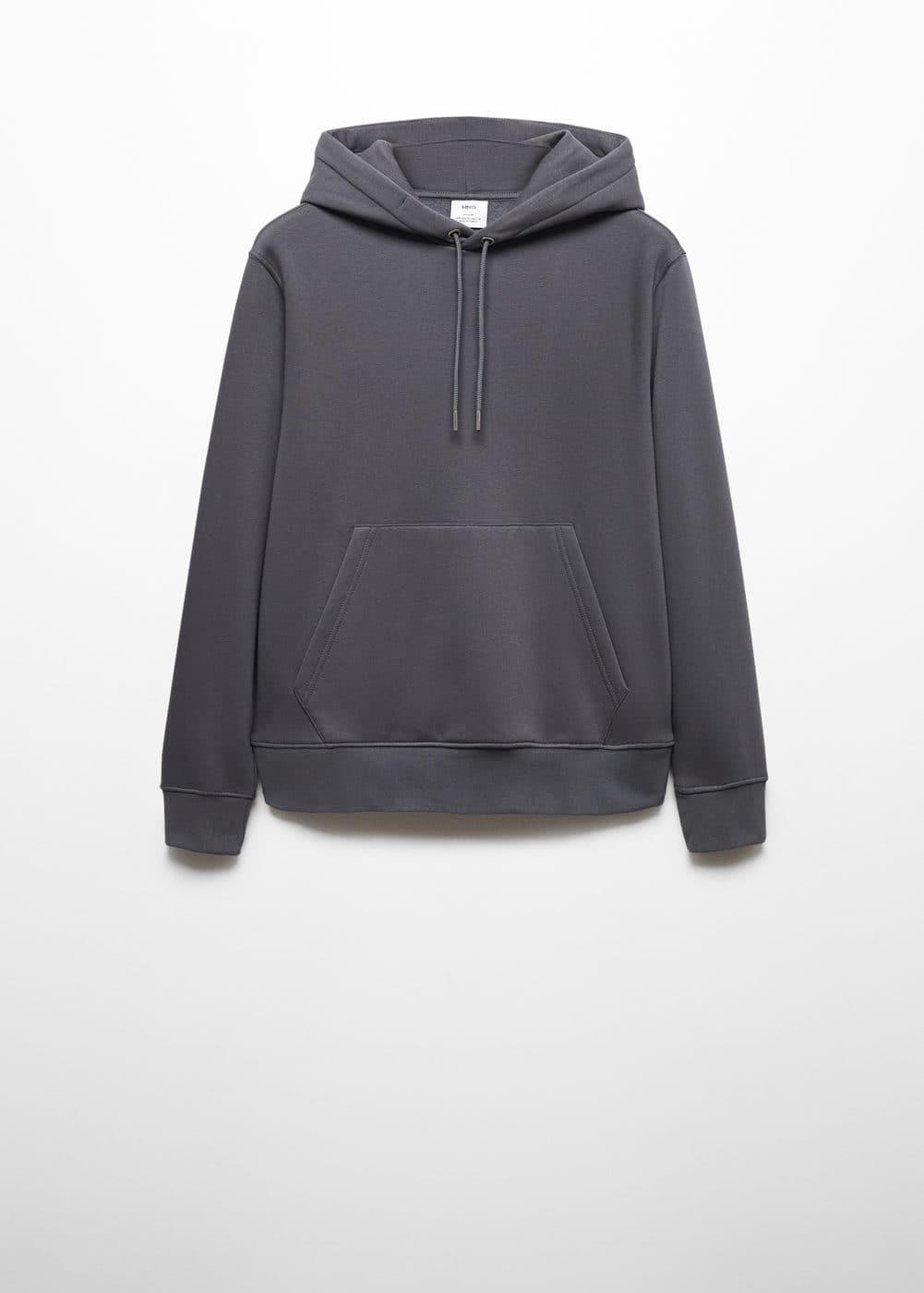 MANGO MAN - Cotton kangaroo-hooded sweatshirt dark greyMen Product Image