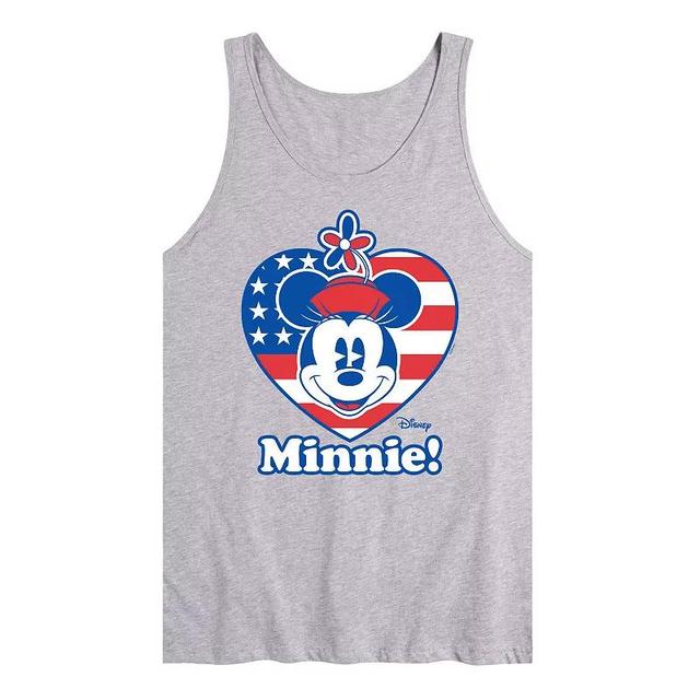 Disneys Minnie Mouse Mens Flag Heart Tank Top Product Image