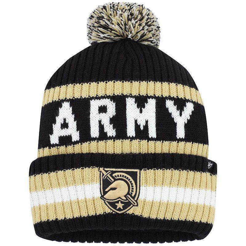 Mens 47 Black Army Black Knights Bering Cuffed Knit Hat with Pom Product Image