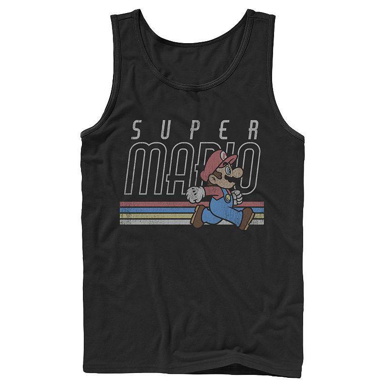 Mens Nintendo Super Mario Retro Rainbow Tank Top Product Image