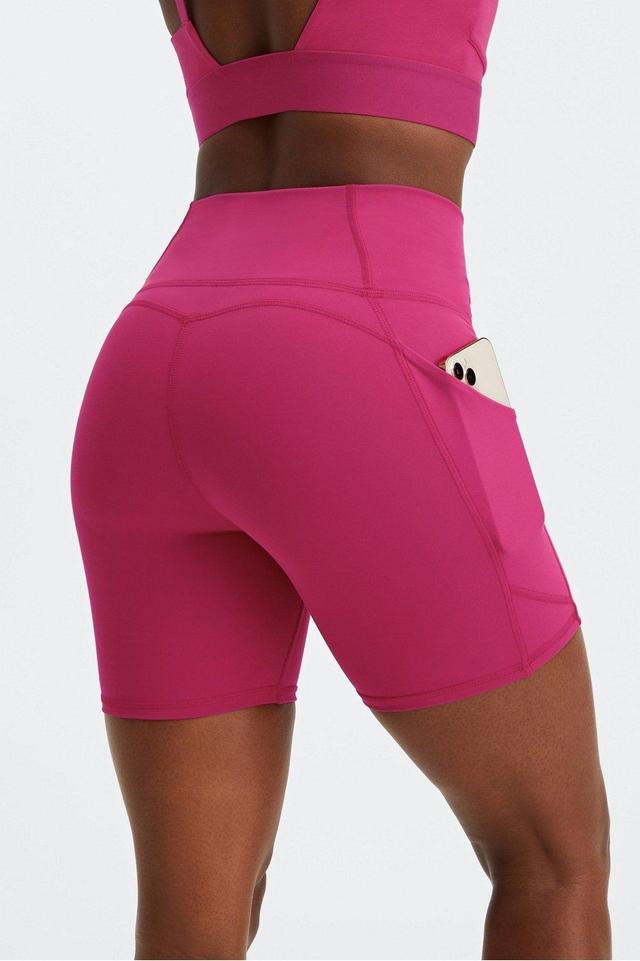 Fabletics Oasis High-Waisted 6 Short Womens pink plus Size 4X Product Image