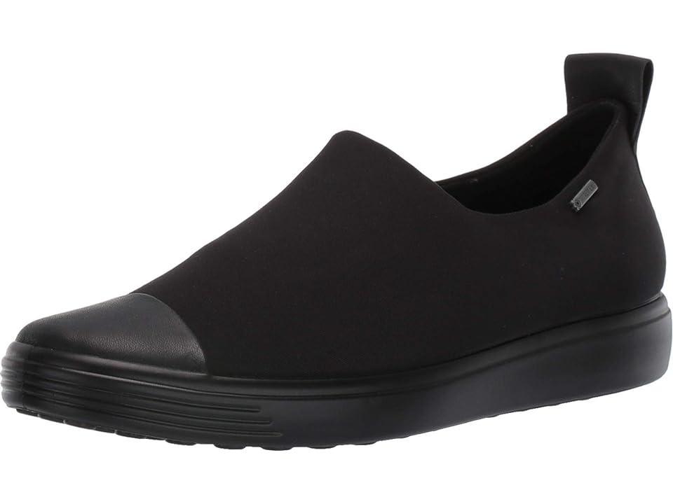 ECCO Soft 7 GTX Slip-On Black/Black) Women's Shoes Product Image