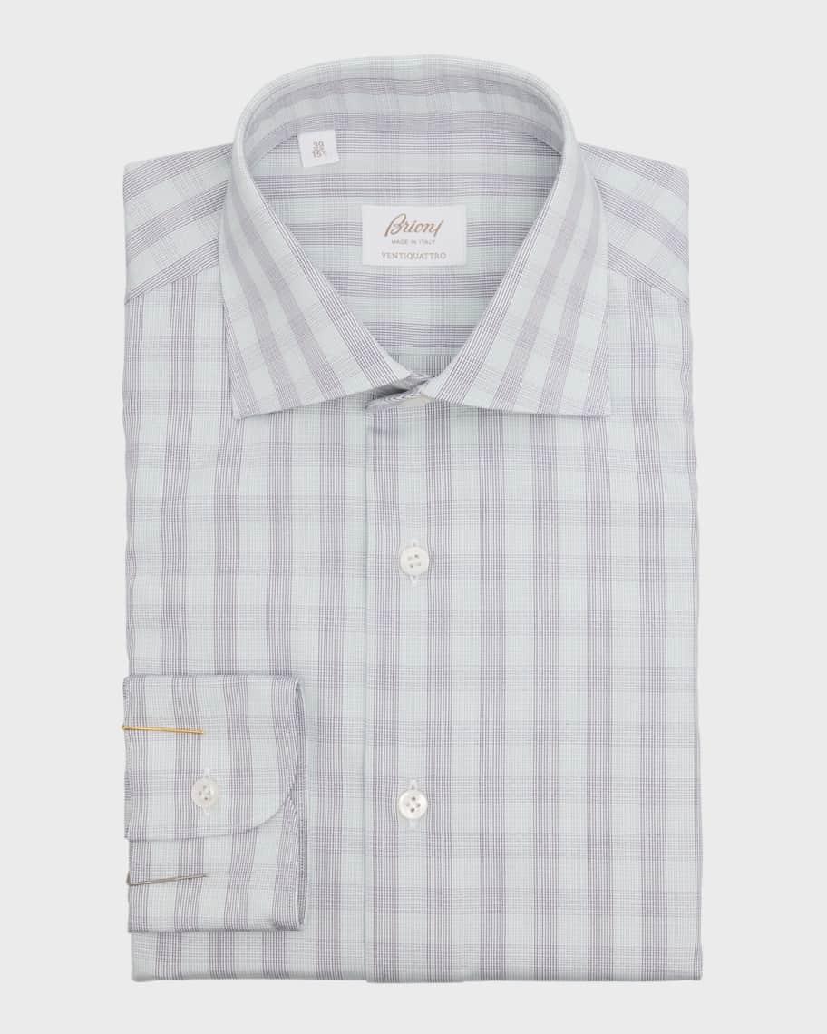 Men's Ventiquattro Cotton Plaid Dress Shirt Product Image