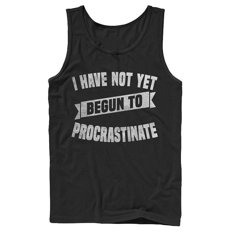 Mens I Have Not Yet Begun To Procrastinate Tank Top Grey Product Image