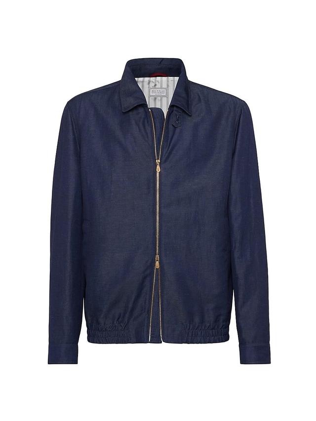 Mens Wool-Linen Bomber Jacket Product Image