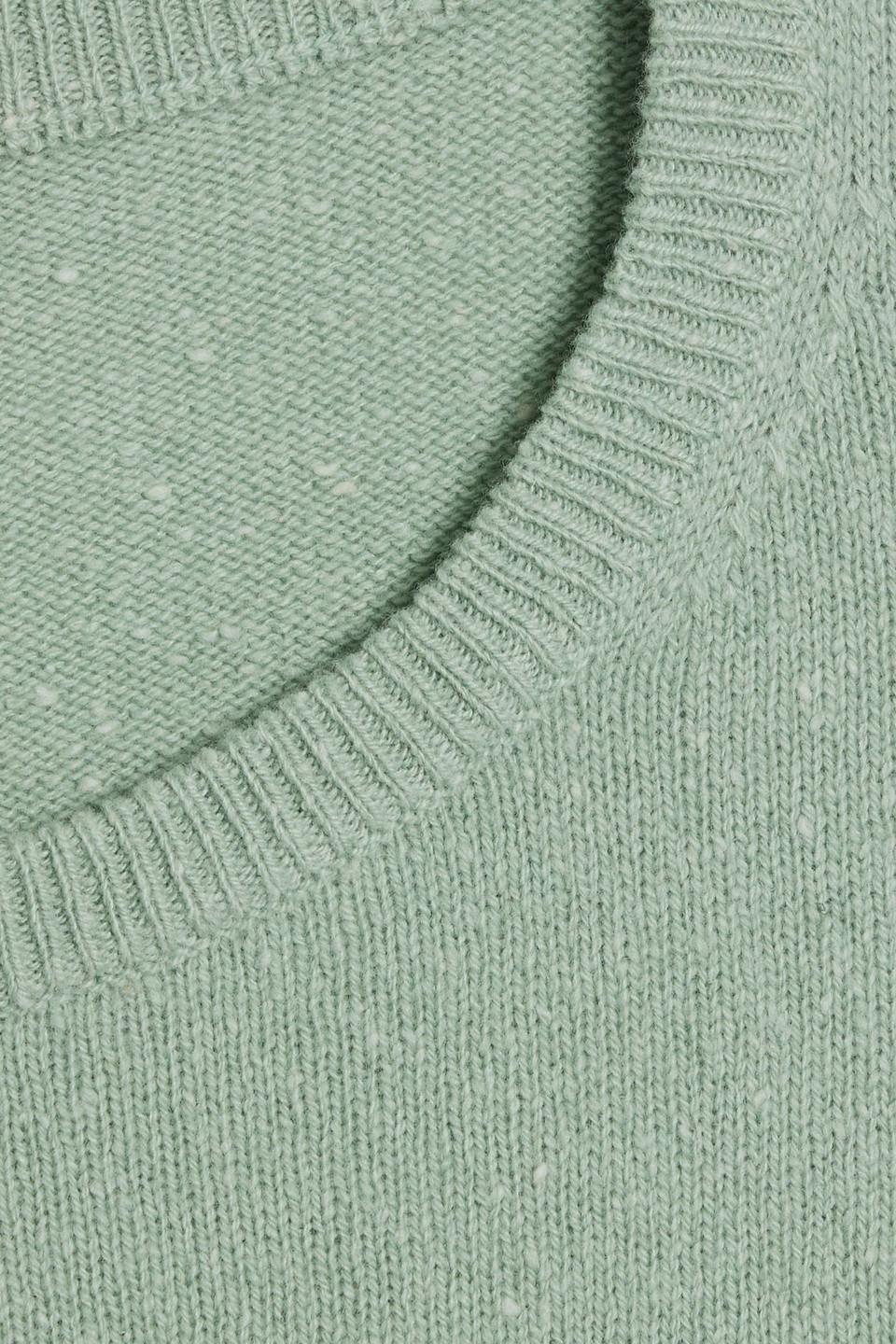 Wool And Cashmere-blend Sweater In Mint Product Image