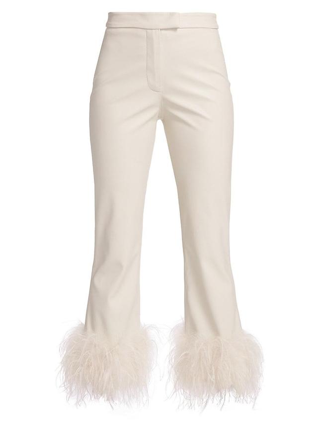 Womens Pagetta Feather-Hem Crop Pants Product Image