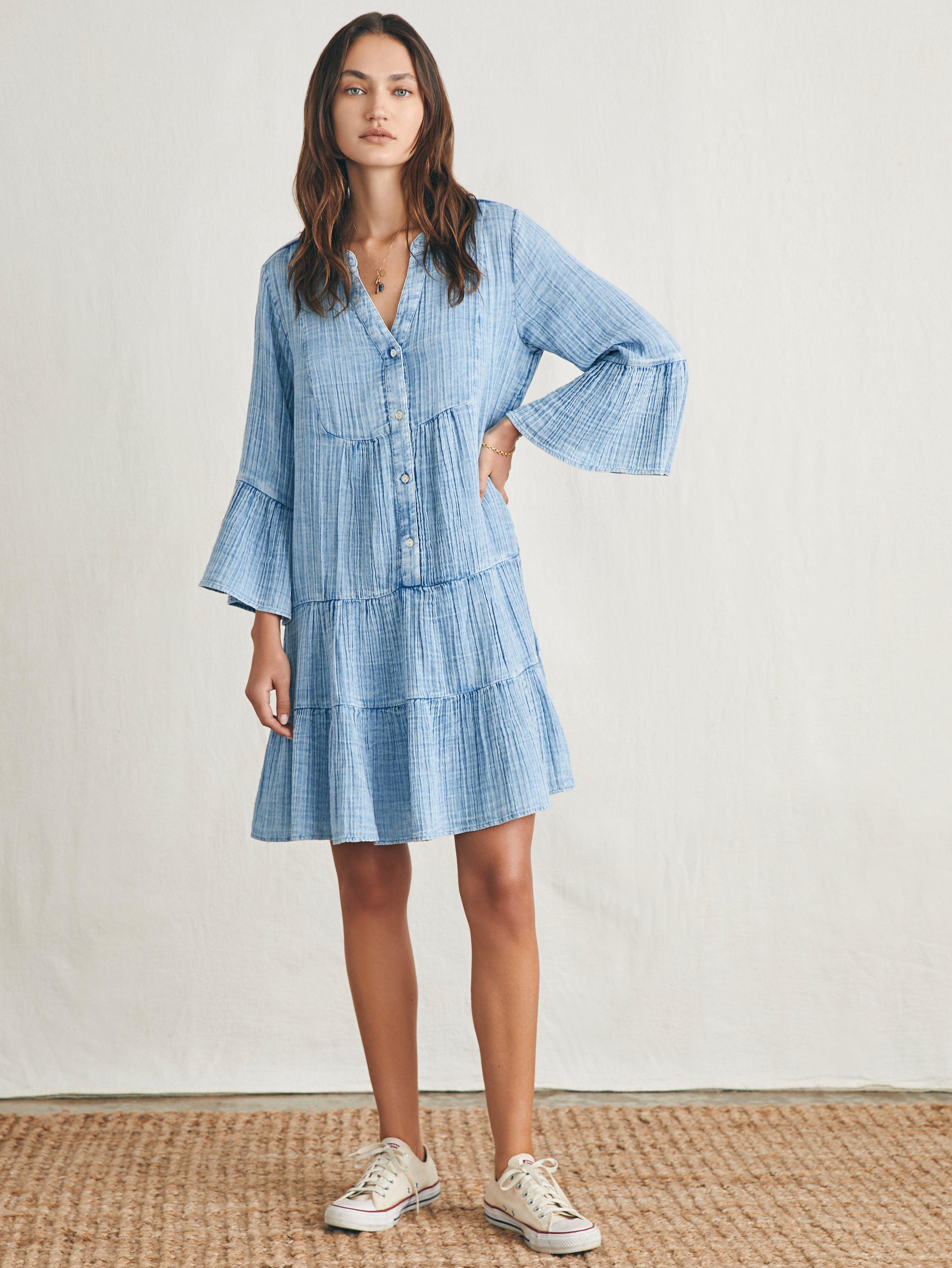 Dream Cotton Gauze Kasey Dress - Light Indigo Wash Female Product Image