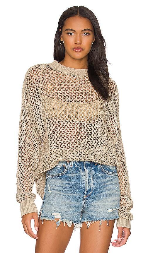 Beach Riot Hilary Long Sleeve Open Knit Cover-Up Sweater Tunic Product Image