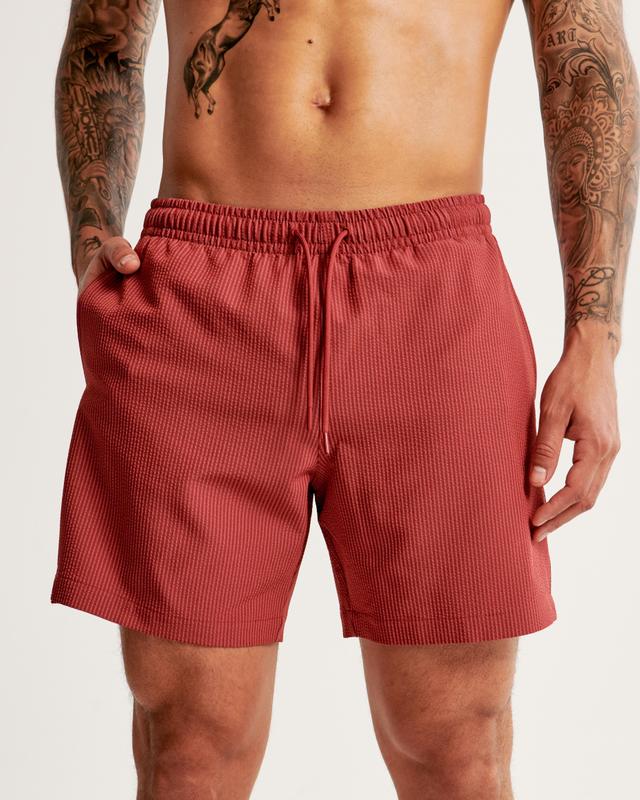 Pull-On Seersucker Swim Trunk Product Image