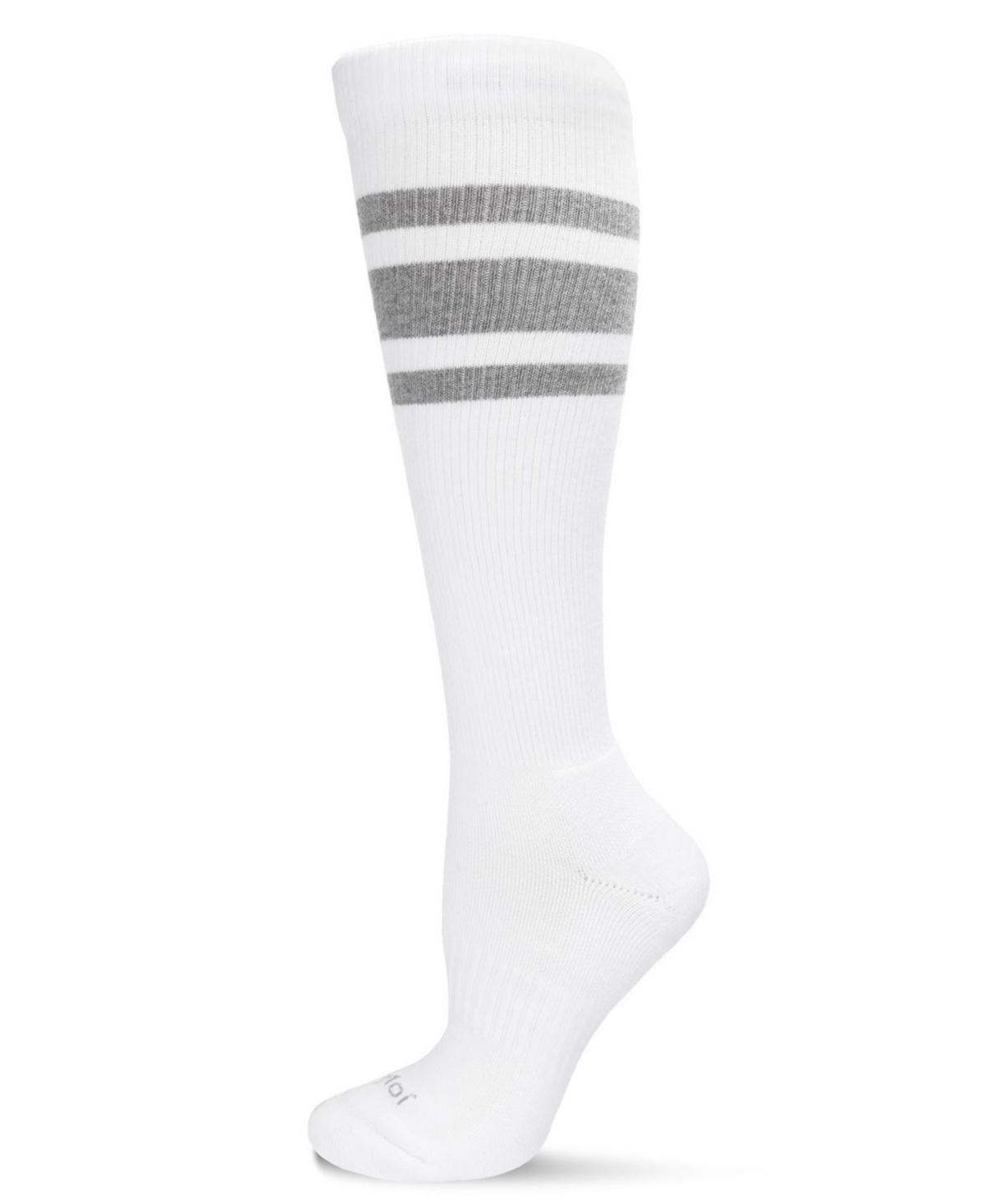 Mens Striped Athletic Cushion Sole Compression Knee Sock Product Image