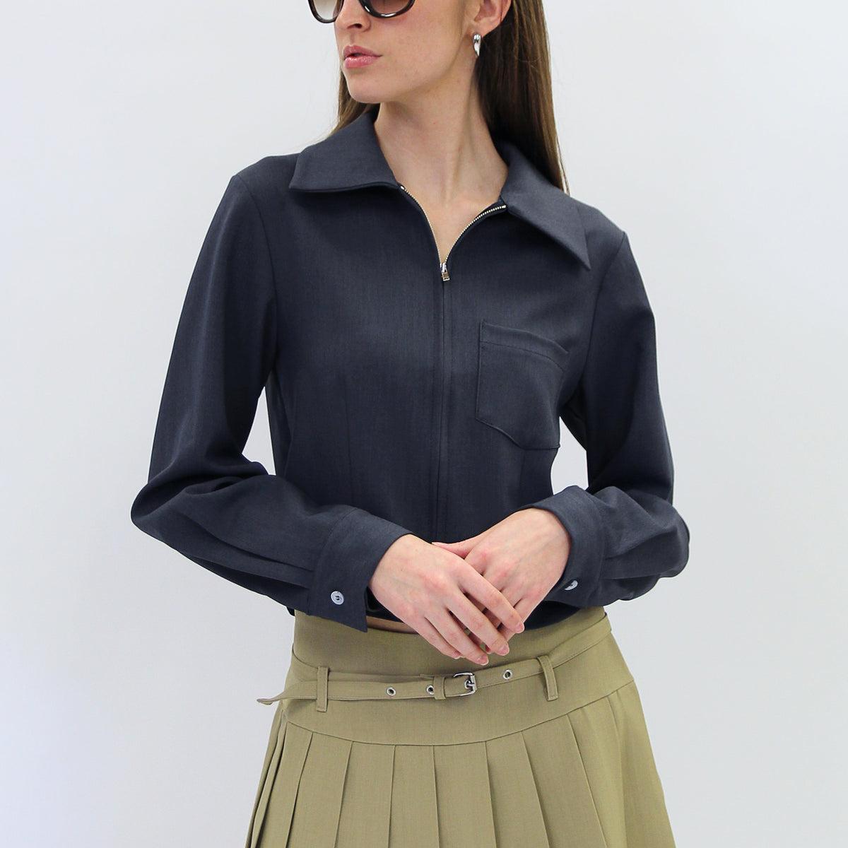 Pleated Mini Skirt in Camel Product Image