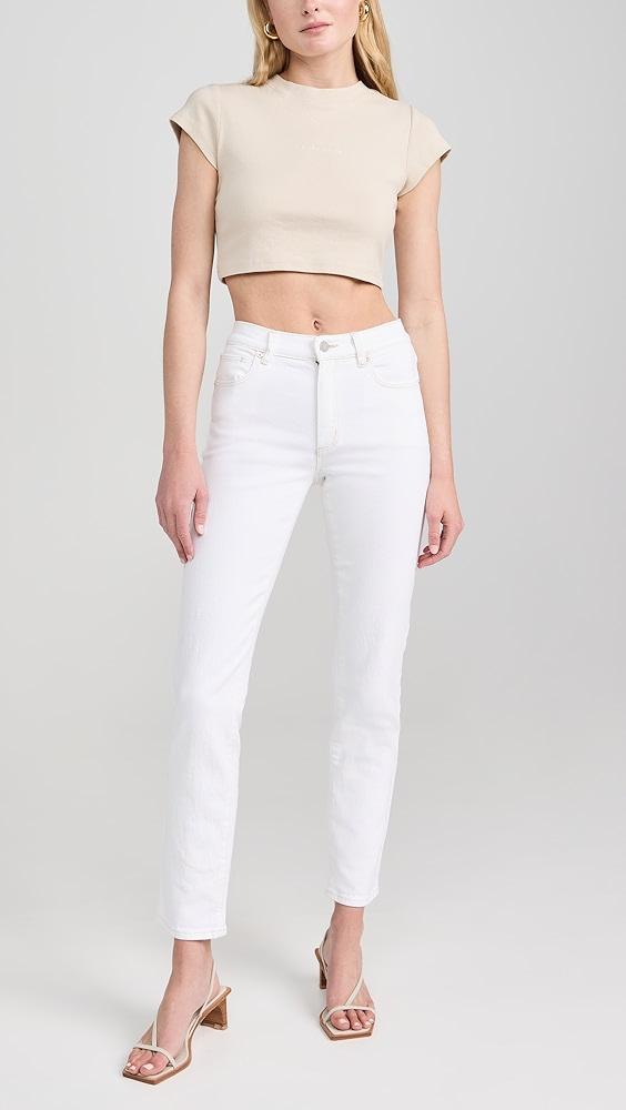 ABRAND 95 Stovepipe Bianco Jeans | Shopbop Product Image