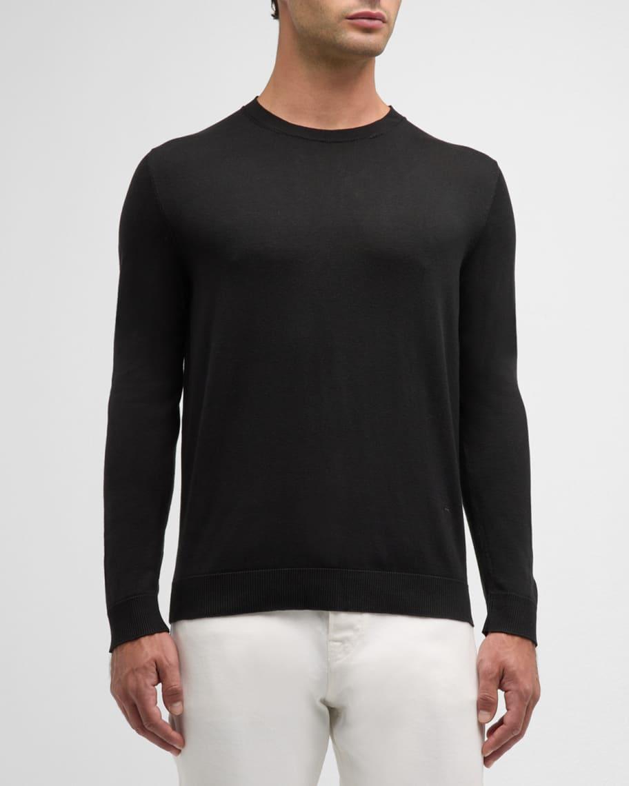 Mens Silk Crewneck Sweater Product Image