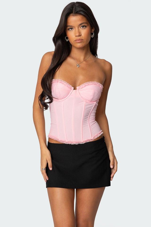 Deirdre Mesh Lace Up Corset Product Image