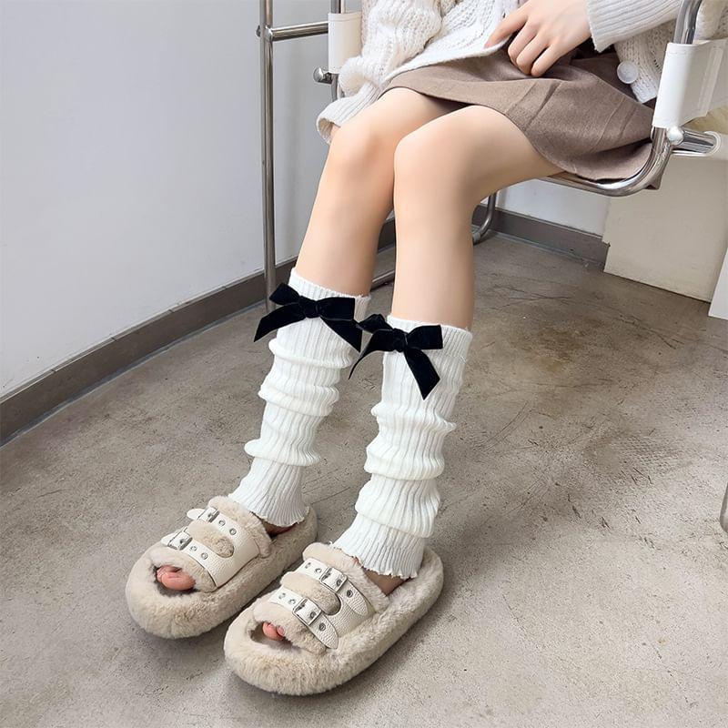 Ribbed Knit Leg Warmers Product Image