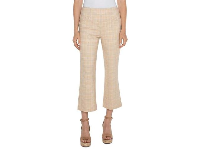 Liverpool Los Angeles Stella Plaid Crop Flare Ponte Pants Product Image